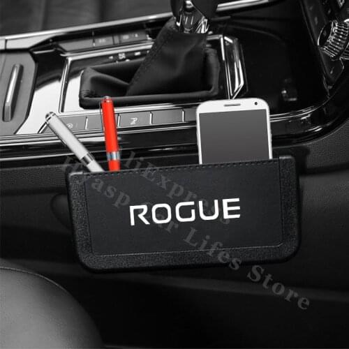 Car Seat Back Storage Box For Nissan Rogue Auto Leather Mobile Phone Holder Pocket Car Accessories Interior
