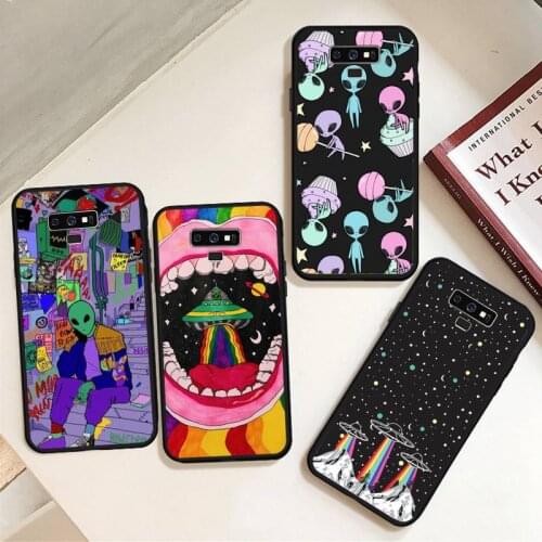 Aesthetics Cartoon alien space Phone Case For Samsung A50 A51 A71 A20E A20S S10 S20 S21 S30 Plus ultra 5G M11 funda cover