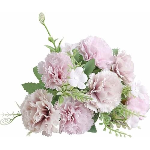 Simulated Flowers Simulation Floral Real Touch Festival Home Party Decoration Mothers Day 7Heads Carnation