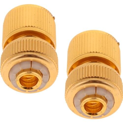 2PCS Brass Quick Release Garden Hose Connector 1/2'' Female Garden Water Pipe Adaptor Fitting Accessories