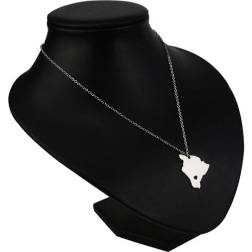 Europe And The United States Hot Selling Jewelry, Stainless Steel Map Of Hawaii Pendant Necklace
