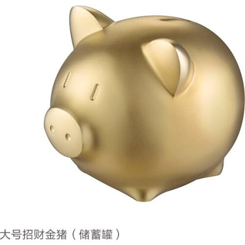 Metal Small Piggy Bank For Kid Creative Brass Simplicity Coins Piggy Bank Money Money Saver Animal Child Hucha Household ED70C