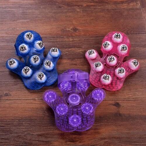 Roller Ball Body Massage Glove Muscle Pain Relief Relax Anti-Cellulite Massager For Hand Neck Back Shoulder Buttocks Health Care