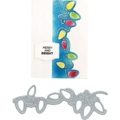 Metal cutting dies cut die mold Holiday Light Bulb Knife Line decoration Scrapbook paper craft knife mould blade punch stencils