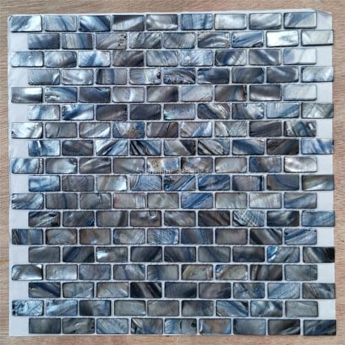 Mother of pearl mosaic tile for kitchen backsplash and bathroom 15x30mm chip size wall tile