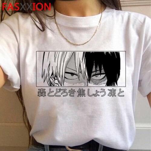 My Hero Academia Bakugou Boku No Hero Academia Todoroki male couple clothes japanese white t shirt 2021 grunge t shirt kawaii