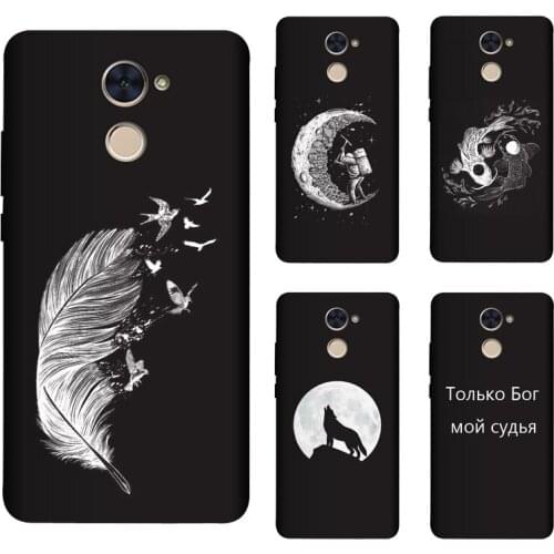 Soft Silicone TPU For Huawei Y7 Prime 2017 Case Cover Painting Matte Phone Cases For Holly 4 Plus Enjoy 7 Plus Funda