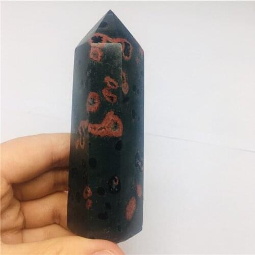 8-9cm Natural plum flower jade stonecrystal crystal rod point healing 1pc