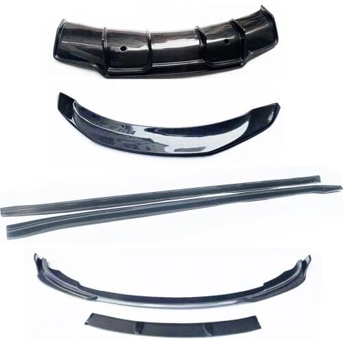 Model 3 Carbon Fiber Bodykit Front Lip & Diffuser & Side Skirt & Spoiler for Tesla Model 3 Sedan 2017 UP Car Styling Bodykits