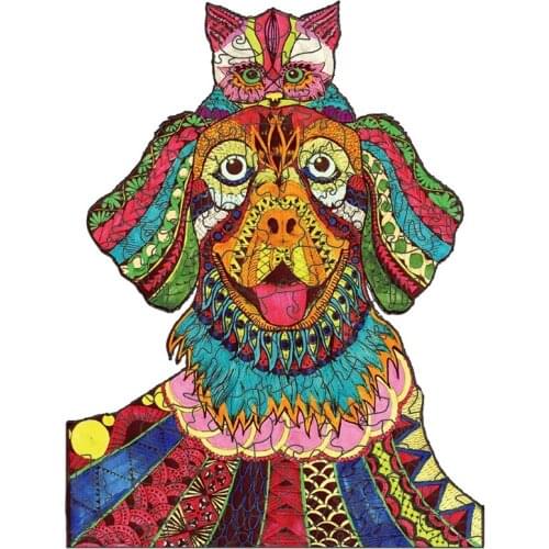 83/116 Pieces Unique Shape Wooden Jigsaw PuzzlesâIridescent DIY Wooden Puzzle8x10.4in(A4-116Piece) Puzzle Animal Jigsaw A2UB