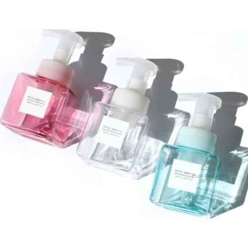 250ML PETG Soap foam pump bottle Square bubble flask Cosmetic Split foam bottle12Pcs/Dozen