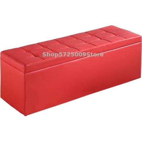 Clothing Store Fitting Room Shoes Changing Stool Shoe Cabinet Can Sit Storage Box Sofa Stool Rectangular Household Bed End Stora