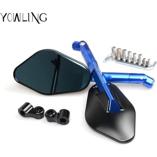 Motorcycle Rearview Mirror CNC ALL Aluminum Case for YAMAHA XSR 700 900 ABS FZ8 FZ1 FAZER suzuki GSXR1000 GSXR600 GSXR750 SV650