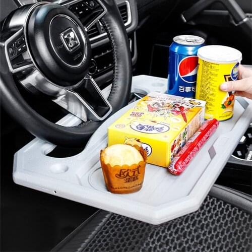 Portable Car Desk Dining Tray Board Mount Stand Steering Wheel Eat Work Drink Food Coffee Goods Table Holder