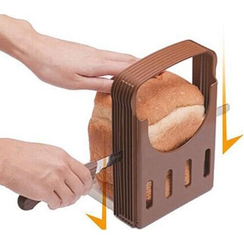 Adjustable Bagel Bread Slicer Toast Loaf Cutter Sandwich Slicing Tool Folding