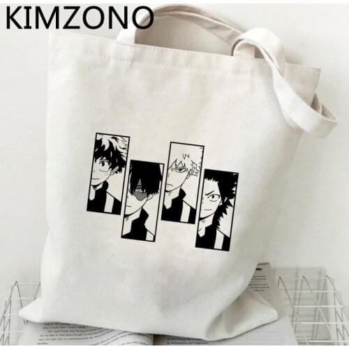 My Hero Academia Todoroki Dabi Bakugou Boku No Hero Academia shopping bag cotton tote bolsas de tela bag bolsas reutilizables