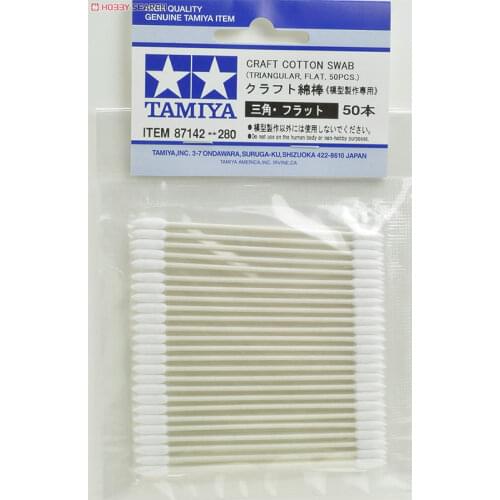 Tamiya 87142 Model Craft Tools Craft Cotton Swab (Triangular, Flat, 50pcs)