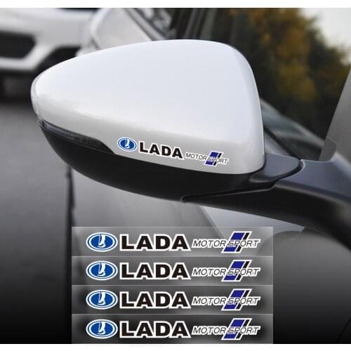 4Pcs Vinyl Car Accessories Windows Reflective Emblem Sticker For Lada Granta Kalina Largus Niva Priora Samara Vesta Xray