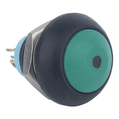 W01 Dot LED 12mm Plastic Button Domed Head Momentary Pin Terminal LED Illuminated Push Button Switch