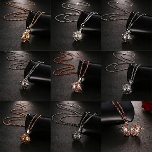 New Mexico Chime Music Ball Caller Vintage Pendant Aroma Essential Oil 3D Style Necklace For Women Fashion Sweater Chain Jewelry