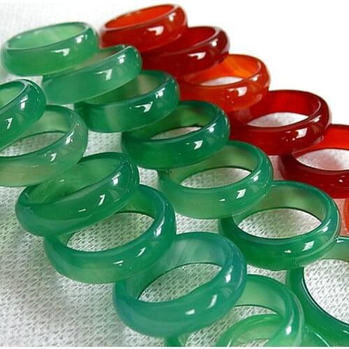 1pcs Natural crystal gem agate ring point healing