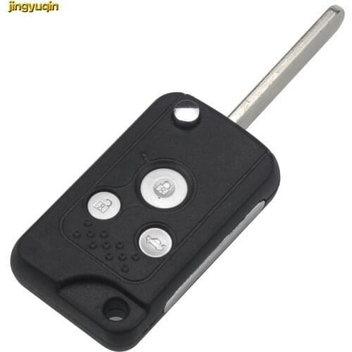 10pcs Jingyuqin Flip Key Shell Fit for Honda Civic CRV Frontal Accord Folding Key Case Cover Car-styling 3 Button Remote Control