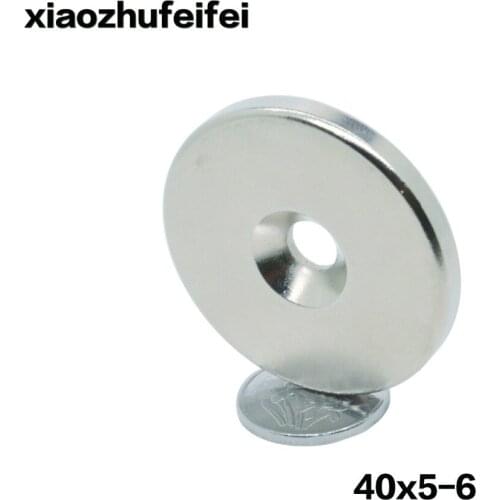 10pcs Strong Dia 40x5mm With hole 6mm Rare Earth Neodymium Disc Magnet 40*5mm 40mm*5mm