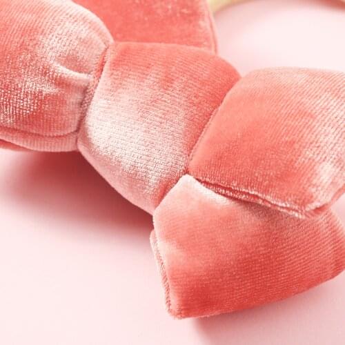 2020 Fashion Velvet Baby Headband Large Bows Nylon Headbands For Newborns Children Elastic Hairbands Baby Girls Hair Accessories