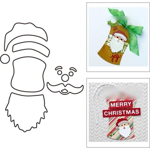2021 New Christmas Santa Claus Portrait Metal Cutting Dies For DIY Craft Making Greeting Card Paper Scrapbooking No Stamps Sets