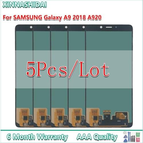5Pcs/lot LCD Display For Samsung Galaxy A9 2018 A920 A920F LCD Display Touch Screen Digitizer Assembly Replacement Part
