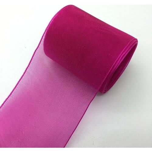 5yards/Lot 2" 50mm Rose Organza Ribbon Bow Wedding Decoration Lace Crafts