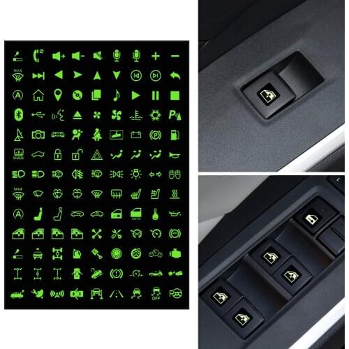 Car Luminous Sticker Multi-function Button Sticker For Haval Great Wall F7 F7X H5 H7 H8 H9 GMW H6 H2 H1