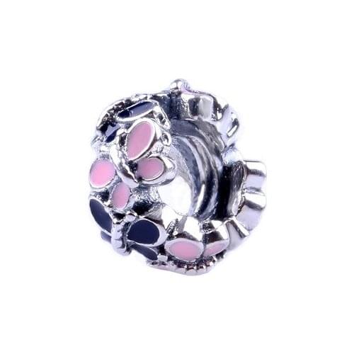 DoDoFly Authentic S925 sterling silver butterfly spacer beads Fit Original Charms Bracelet Necklace DIY Jewelry Making