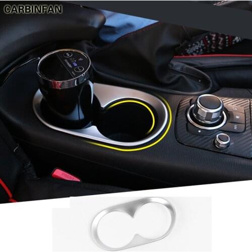 Chrome ABS Center Console Front Water Cup Frame Trim Cover Gear Panel For Mazda 3 M3 Axela 2014 2015 2016 C1980