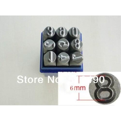 Jewellery making 9PCs 6mm Steel Number Punch / Steel Number Stamps Jewelers tools