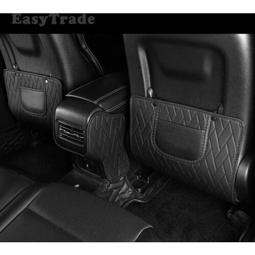 PU Leather Car Seat Anti-Kick Mat Rear Row Seats Cover Back Protection Mats For Lincoln MKC MKZ MKX Accessories 2 Pcs
