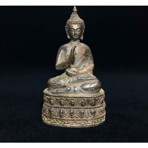 Beautiful Old Tibet Tibetan Bronze Buddhism Buddha statue Exorcism peace wealth