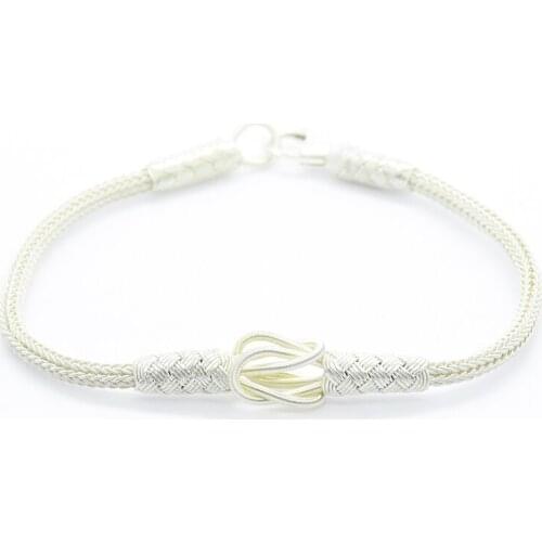 KSG 1 PCs special design hand knitting 1000K Kazaziye Unisex pure silver bracelet bangle special day bracelet silver bracelet