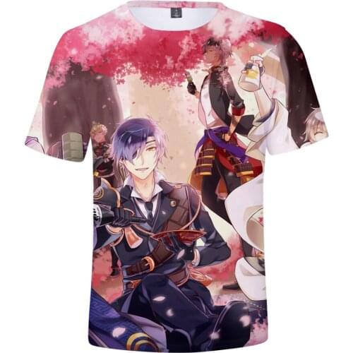 Katsugeki Touken Ranbu 3D Print T-shirt Men/Women Summer Fashion Harajuku Anime T Shirt O-Neck Loose Short Sleeves