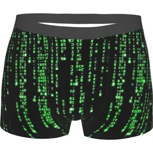 The Matrix Neo Morpheus American Binary Code Underpants Homme Panties Male Underwear Print Couple Sexy Set Calecon