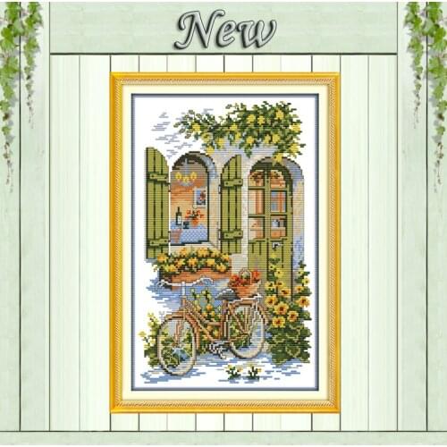 Fragrance house Scenery,11CT printing on canvas DMC 14CT Cross Stitch kit,embroidery needlework Sets,garden Scenic Home Decor