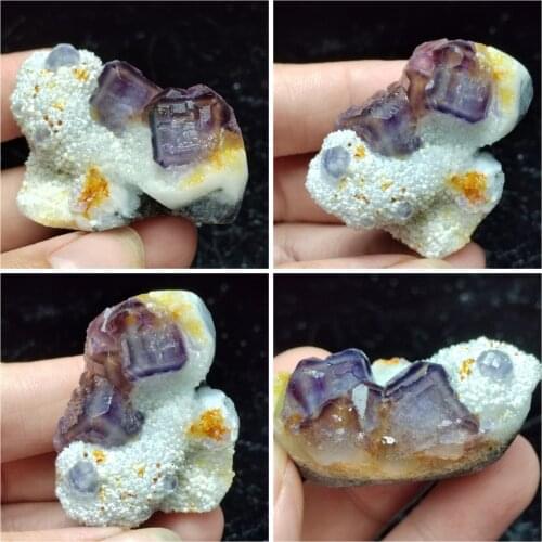 27.7g-58.5g100% natural blue-green fluorite and quartz home decoration healing energy mineral specimens
