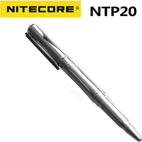 NITECORE NTP20 Self-defense Multi-Functional Titanium Alloy Tactical Pen Ergonomically Tungsten Steel Tapered Tip