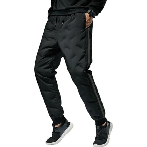 2021 new arrival winter 90% white duck down casual slim pants ,waterproof warm trousers,Plus-size M-5XL