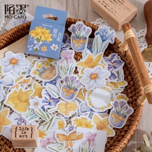 Cute Field Bouquet Series Flower Posters Mini Paper Sticker Decoration Diary Scrapbooking Label Sticker Stationery