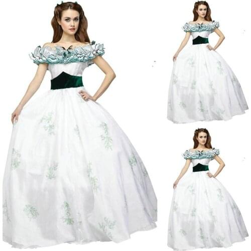 On sale sc-055 Victorian Gothic/Civil War Southern Belle Ball Gown Dress Halloween Theater Edwardian dresses Sz US 6-26 XS-6XL