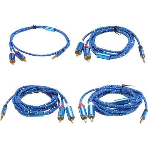 RCA Cable 2RCA to 3.5 Audio Cable 3.5mm to 2RCA Male Audio Aux RCA Jack Splitter Hifi Stereo Rca Cable Cord 0.5m/ 1m/1.8m/3m
