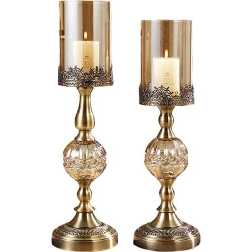 Luxury American Candlestick Metal Romantic Birthday Candles Weeding Candle Christmas Holders Decorations Home Room Decor 50X028