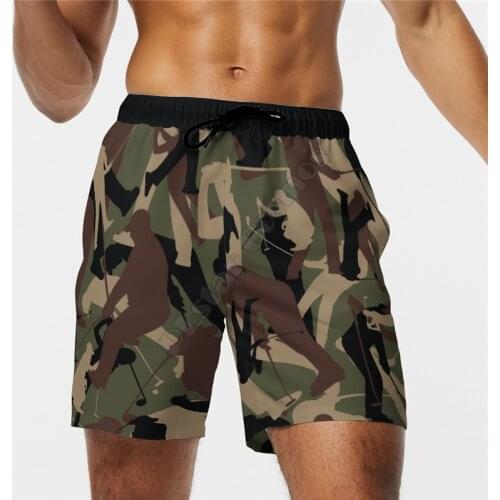 PLstar Cosmos New summer Fashion Shorts Camouflage golf 3D Printed men for women streetwear Casual Beach Shorts 02