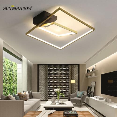 Modern Led Ceiling Light Indoor Lighting For Living room Dining room Kitchen Bedroom Gold and White Body Ceiling lamp Fixture